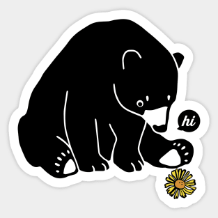 Hi, Flower Sticker